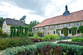 Abbey garden, Abbey Michaelstein, Blankenburg am Harz, Harz, Saxony-Anhalt, Germany