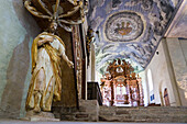 Inneres der Klosterkirche St Peter und Paul, romanisches Kloster Ilsenburg, Ilsenburg, Harz, Sachsen-Anhalt, Deutschland