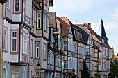 Timber framed houses, old town, Wernigerode, Harz, Saxony-Anhalt, Germany