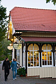 Restaurant at dusk, Schierke, Harz, Saxony-Anhalt, Germany