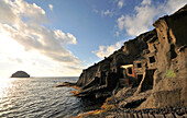 Old tunafishharbour, Pollara, Island of Salina, Aeolian Islands, Sicily, Italy