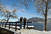 Mongolfiade in Bad Wiessee at Tegernsee, winter in Bavaria, Germany