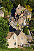 Blick auf die Häuser von Naunton, Gloucestershire, Cotswolds, England, Großbritannien, Europa