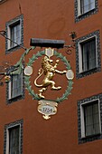 Old Town hotel golden sign, Innsbruck, Tyrol, Austria