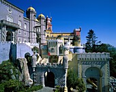 gothic, manueline, moorish, palace, pena, Portugal, . Gothic, Holiday, Landmark, Manueline, Moorish, Palace, Pena, Portugal, Europe, Romantic, Serra, Sintra, Tourism, Towers, Travel