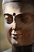 India, Uttar Pradesh, Mathura, Mathura Museum, Buddha head, Kushana period  1st-3d C A D