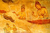 Sigiriya Damsels 5th century, Sigiriya, Sri Lanka