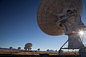 Datil, New Mexico - The Very Large Array radio telescope consists of 27 large dish antennas on the Plains of San Agustin in western New Mexico  The facility is part of the National Radio Astronomy Observatory