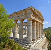 The Greek Doric temple Segesta Sicily Italy