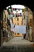 Hanging clothes Venice Italy