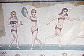 Italy, sicily, Piazza Armerina, Villa Romana del Casale, mosaics, bikini girls, Unesco World Heritage