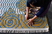 Workshop of Tibetan handicrafts Centre Carpets McLeod Ganj, Dharamsala, Himachal Pradesh state, India, Asia