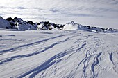 The frozen coastline of southwestern Hudson Bay in winter, just outside of Churchill, Maitoba, Canada