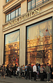 France, Paris, Champs Elysées, Louis Vuitton store, people