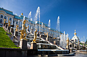 Rusia, San Petersburg City, Peterhof Palace (Summer Palace) W.H., Garden, Fountains