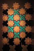 Qatar, Doha, Museum of islamic Art, tile panel from Kashan, Iran