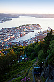Norway-June 2009 Bergen City View from Mount Floyen
