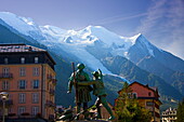 France, October 2009 Chamonix City The Mont Blanc mountain