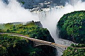 Africa, Zimbabwe, North Matabeleland province, Victoria Falls National Park, the waterfalls reach 128 meters high