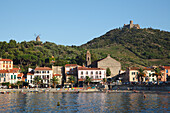 France, Languedoc Roussillon, Pyrénées Orientales (66), Collioure, Saint Elme fort and Avall port