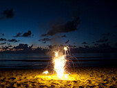 Fourth of July Fireworks, Hanalei, Kauai, Hawaii, USA