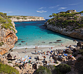 Badestrand, Cala S Almunia, Santanyi, Mallorca, Spanien