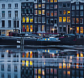 Eisschollen auf der Amstel, Amsterdam, Nordholland, Niederlande