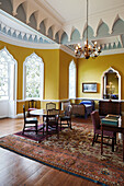 Living room at the Banqueting House, holiday home, booking via Landmarktrust, Rowlands Gill, Northumberland, England, Great Britain, Europe