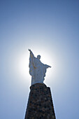 Cristo Redentor, Christ the Redeemer statue at the entrance to the Valdes National Park, near Puerto Madryn, Chubut, Patagonia, Argentina, South America