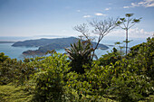 Rainforest and coastline of Golfito Bay, Golfito, Puntarenas, Costa Rica, Central America