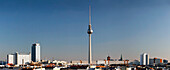View over Berlin Mitte and the Television Tower, Fernsehturm, Berlin Mitte, Berlin, Germany