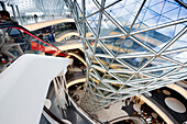 Innenansicht des MyZeil Einkaufszentrums, Architekt Massimiliano Fuksas, Frankfurt, Hessen, Deutschland, Europa