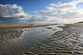 Sand ripples on the beach, Spiekeroog island, Lower Saxon Wadden Sea National Park, East Frisian Islands, Lower Saxony, Germany