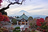 Japan Nov 2010, Gotemba City, Temple and Mount Fuji.