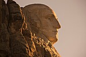 GEORGE WASHINGTON PROFILE MOUNT RUSHMORE NATIONAL MONUMENT BLACK HILLS SOUTH DAKOTA USA