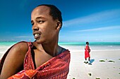 Masai people  Kiwengwa beach  Zanzibar Island  Tanzania.