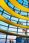 Reichstag, Bundestag glass dome German Parlement since 1999 by the architect Sir Norman Foster, Berlin, Germany