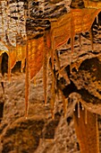 The Baradla Show Cave in the Aggtelek National Park, Hungary, a drapery  The Baradla Cave in Aggtelek National Park is part of the UNESCO world heritage site of the caves of the Aggtelek and slovak karst  The cave is one of the major attractions of Hungar