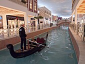 Italian themed Villagio Mall with canal and gondola ride in Doha Qatar