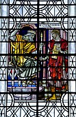 Stained glass windows, Salisbury Cathedral, Salisbury, England, UK