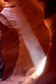 Antelope Canyon  Probably the most visited and photographed slot canyon in the South West  The light enter into the narrow canyon walls creating beautiful colours in the sanstone rock  Upper Antelope Canyon  Navajo Nation, Arizona, USA
