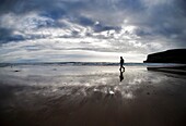 alone, atmospheric, backpacker, bay, beach, British, cloud, dark, eerie, empty, G.B., great britain, hoy, isolation, lonely, mood, moody, Orkney Islands, people, rackwick, reflection, Scotland, Scottish, sea, shore, silhouette, single, storm, thoughtful, 