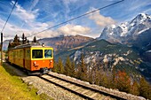 Murren fenicular Train - Switzerland