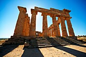 Greek Dorik Temple ruins of Temple F at Selinunte, Sicily