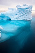 iceberg drifting in Arctic Sea, Spitsbergen, Svalbard