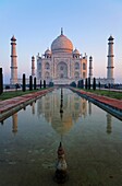 India - Uttar Pradesh - Agra - the Taj Mahal and reflection