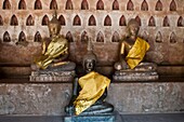 Three Buddha statues, Wat Sisaket, Vientiane, Laos