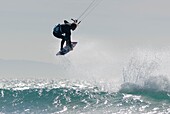 adult, beach, board, exercise, kite, kitesurfing, Man, outdoor, people, sea, surfing, YX7-1387581, AGEFOTOSTOCK
