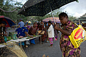 Markt in Rabaul, Tavurvur Vulkan, Rabaul, Ost-Neubritannien, Papua Neuguinea, Pazifik