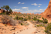 Trail to Landscape Arch, Arches National Park, Moab, Utah, Southwest, USA, America